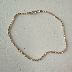 Gianni Bernini NWOT Sterling Silver 2.2mm 10” Rope Chain Anklet